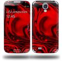 Liquid Metal Chrome Red - Decal Style Skin compatible with Samsung Galaxy S IV S4