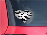 Deathrock Bats - I Heart Love Car Window Decal 6.5 x 5.5 inches