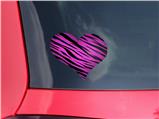 Pink Tiger - I Heart Love Car Window Decal 6.5 x 5.5 inches