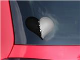 Ripped Colors Black Gray - I Heart Love Car Window Decal 6.5 x 5.5 inches