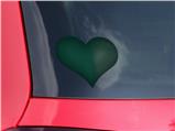 Solids Collection Hunter Green - I Heart Love Car Window Decal 6.5 x 5.5 inches