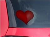 Solids Collection Red Dark - I Heart Love Car Window Decal 6.5 x 5.5 inches