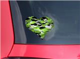 WraptorCamo Digital Camo Neon Green - I Heart Love Car Window Decal 6.5 x 5.5 inches