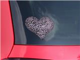 Folder Doodles Lavender - I Heart Love Car Window Decal 6.5 x 5.5 inches