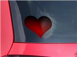 Smooth Fades Red Black - I Heart Love Car Window Decal 6.5 x 5.5 inches