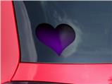 Smooth Fades Purple Black - I Heart Love Car Window Decal 6.5 x 5.5 inches