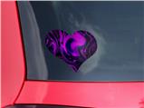 Liquid Metal Chrome Purple - I Heart Love Car Window Decal 6.5 x 5.5 inches