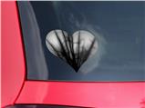 Lightning Black - I Heart Love Car Window Decal 6.5 x 5.5 inches
