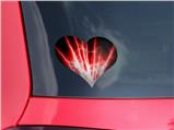 Lightning Red - I Heart Love Car Window Decal 6.5 x 5.5 inches
