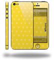 Hearts Yellow On White - Decal Style Vinyl Skin (fits Apple Original iPhone 5, NOT the iPhone 5C or 5S)