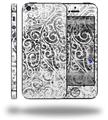 Folder Doodles White - Decal Style Vinyl Skin (fits Apple Original iPhone 5, NOT the iPhone 5C or 5S)