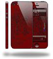 Folder Doodles Red Dark - Decal Style Vinyl Skin (fits Apple Original iPhone 5, NOT the iPhone 5C or 5S)