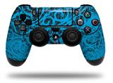 WraptorSkinz Skin compatible with Sony PS4 Dualshock Controller PlayStation 4 Original Slim and Pro Folder Doodles Blue Medium (CONTROLLER NOT INCLUDED)
