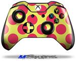Decal Skin Wrap fits Microsoft XBOX One Wireless Controller Kearas Polka Dots Pink And Yellow