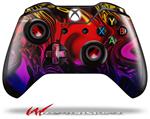 Decal Skin Wrap compatible with Microsoft XBOX One Wireless Controller Liquid Metal Chrome Flame Hot