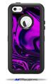 Liquid Metal Chrome Purple - Decal Style Vinyl Skin compatible with Otterbox Defender iPhone 5C Case (CASE SOLD SEPARATELY)
