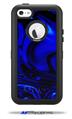 Liquid Metal Chrome Royal Blue - Decal Style Vinyl Skin compatible with Otterbox Defender iPhone 5C Case (CASE SOLD SEPARATELY)
