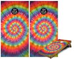 Cornhole Game Board Vinyl Skin Wrap Kit - Tie Dye Swirl 107 fits 24x48 game boards (GAMEBOARDS NOT INCLUDED)