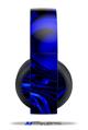 Vinyl Decal Skin Wrap compatible with Original Sony PlayStation 4 Gold Wireless Headphones Liquid Metal Chrome Royal Blue (PS4 HEADPHONES NOT INCLUDED)