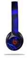 Skin Decal Wrap compatible with Beats Solo 2 WIRED Headphones Liquid Metal Chrome Royal Blue (HEADPHONES NOT INCLUDED)