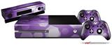 Bokeh Hex Purple - Holiday Bundle Decal Style Skin fits XBOX One Console Original, Kinect and 2 Controllers (XBOX SYSTEM NOT INCLUDED)