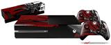 Baja 0040 Red Dark - Holiday Bundle Decal Style Skin fits XBOX One Console Original, Kinect and 2 Controllers (XBOX SYSTEM NOT INCLUDED)