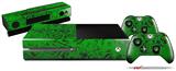 Folder Doodles Green - Holiday Bundle Decal Style Skin fits XBOX One Console Original, Kinect and 2 Controllers (XBOX SYSTEM NOT INCLUDED)