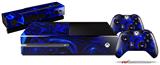 Liquid Metal Chrome Royal Blue - Holiday Bundle Decal Style Skin compatible with XBOX One Console Original, Kinect and 2 Controllers (XBOX SYSTEM NOT INCLUDED)