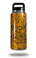WraptorSkinz Skin Decal Wrap for Yeti Rambler Bottle 36oz Folder Doodles Orange (YETI NOT INCLUDED)