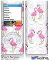 iPod Nano 4G Skin - Flamingos on White