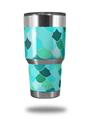 WraptorSkinz Skin Wrap compatible with RTIC 30oz ORIGINAL 2017 AND OLDER Tumblers Scales Blue Green (TUMBLER NOT INCLUDED)