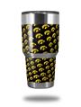 WraptorSkinz Skin Wrap compatible with RTIC 30oz ORIGINAL 2017 AND OLDER Tumblers Iowa Hawkeyes Tigerhawk Tiled 06 Gold on Black (TUMBLER NOT INCLUDED)