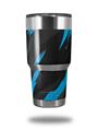 WraptorSkinz Skin Wrap compatible with RTIC 30oz ORIGINAL 2017 AND OLDER Tumblers Jagged Camo Neon Blue (TUMBLER NOT INCLUDED)