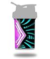 Decal Style Skin Wrap works with Blender Bottle 22oz ProStak Black Waves Neon Teal Hot Pink (BOTTLE NOT INCLUDED)