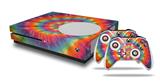WraptorSkinz Decal Skin Wrap Set works with 2016 and newer XBOX One S Console and 2 Controllers Tie Dye Swirl 107