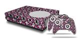 WraptorSkinz Decal Skin Wrap Set works with 2016 and newer XBOX One S Console and 2 Controllers Splatter Girly Skull Pink