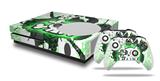WraptorSkinz Decal Skin Wrap Set works with 2016 and newer XBOX One S Console and 2 Controllers Cartoon Skull Green