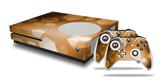 WraptorSkinz Decal Skin Wrap Set works with 2016 and newer XBOX One S Console and 2 Controllers Bokeh Hex Orange