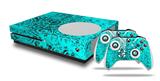 WraptorSkinz Decal Skin Wrap Set works with 2016 and newer XBOX One S Console and 2 Controllers Folder Doodles Neon Teal