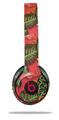 WraptorSkinz Skin Decal Wrap compatible with Beats Solo 2 and Solo 3 Wireless Headphones Famingos and Flowers Coral (HEADPHONES NOT INCLUDED)
