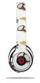 WraptorSkinz Skin Decal Wrap compatible with Beats Solo 2 and Solo 3 Wireless Headphones Coconuts Palm Trees and Bananas White (HEADPHONES NOT INCLUDED)