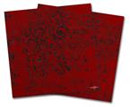 WraptorSkinz Vinyl Craft Cutter Designer 12x12 Sheets Folder Doodles Red Dark - 2 Pack