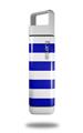 Skin Decal Wrap for Clean Bottle Square Titan Plastic 25oz Psycho Stripes Blue and White (BOTTLE NOT INCLUDED)