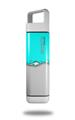 Skin Decal Wrap for Clean Bottle Square Titan Plastic 25oz Ripped Colors Neon Teal Gray (BOTTLE NOT INCLUDED)