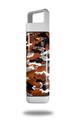 Skin Decal Wrap for Clean Bottle Square Titan Plastic 25oz WraptorCamo Digital Camo Burnt Orange (BOTTLE NOT INCLUDED)