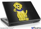 Laptop Skin (Large) - Puppy Dogs on Black