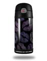 Skin Decal Wrap for Thermos Funtainer 12oz Bottle Purple And Black Lips (BOTTLE NOT INCLUDED) by WraptorSkinz