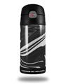 Skin Decal Wrap for Thermos Funtainer 12oz Bottle Black Marble (BOTTLE NOT INCLUDED)