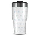 WraptorSkinz Skin Wrap compatible with 2017 and newer RTIC Tumblers 30oz Hearts Light Blue (TUMBLER NOT INCLUDED)