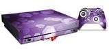 Skin Wrap for XBOX One X Console and Controller Bokeh Hex Purple